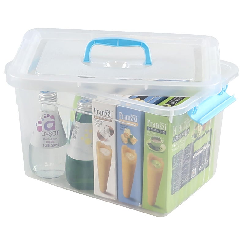 Utiao 12 Quart Plastic Bin with Handles, Clear Latching Storage Box, 1 Pack - Image 5